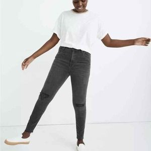 Madewell Curvy High-Rise Skinny Jeans in Black Sea plus size 37‎ Petite 24